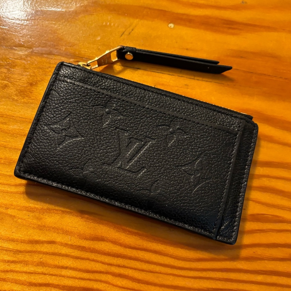AUTHENTIC BLACK MONOGRAM CARDHOLDER/WALLET